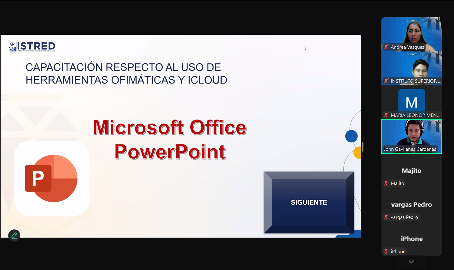 Capacitación herramientas ofimáticas